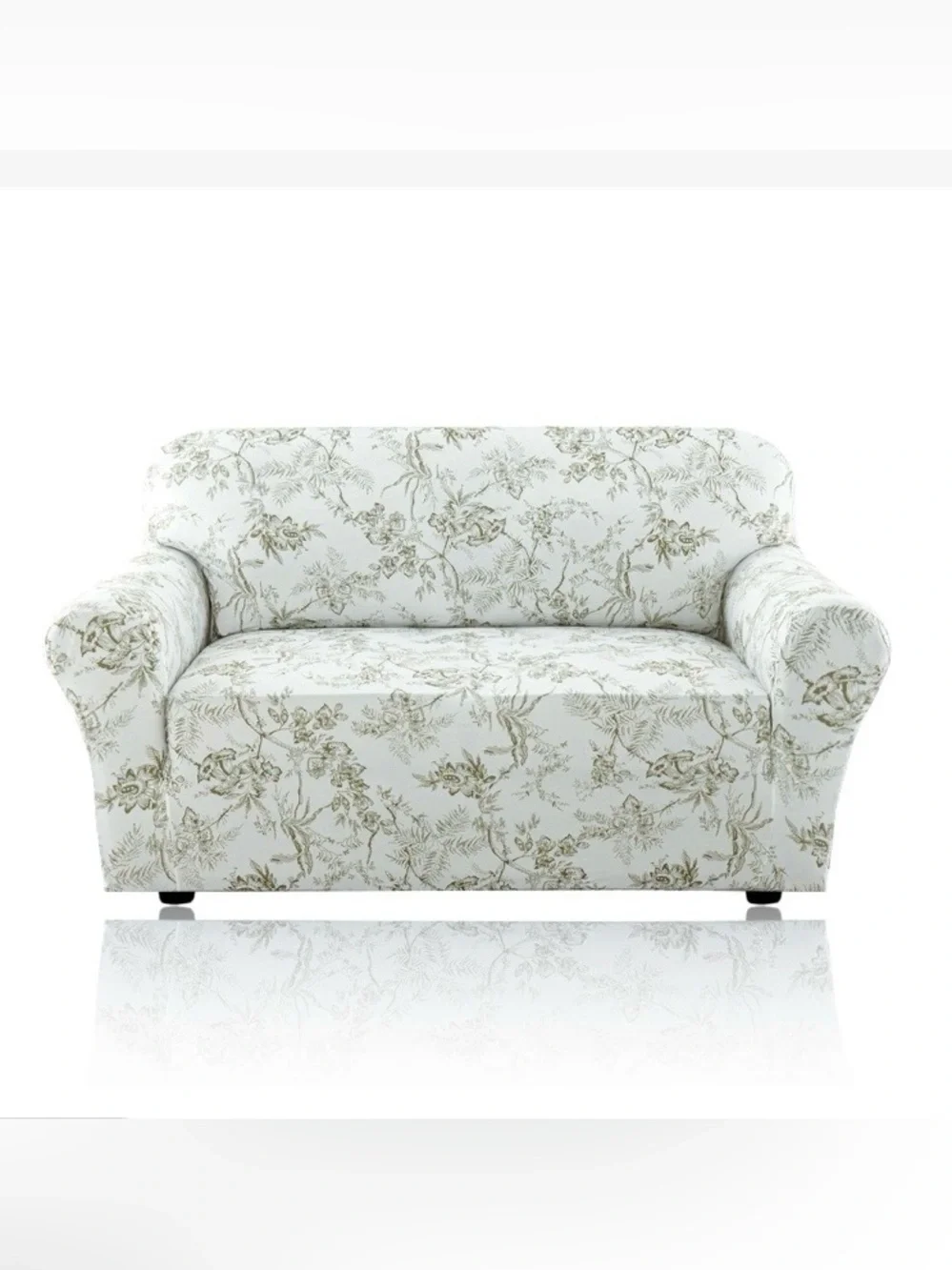 ‘Sage Garden Bliss’ Furniture Slipcover Loveseat (Green White)